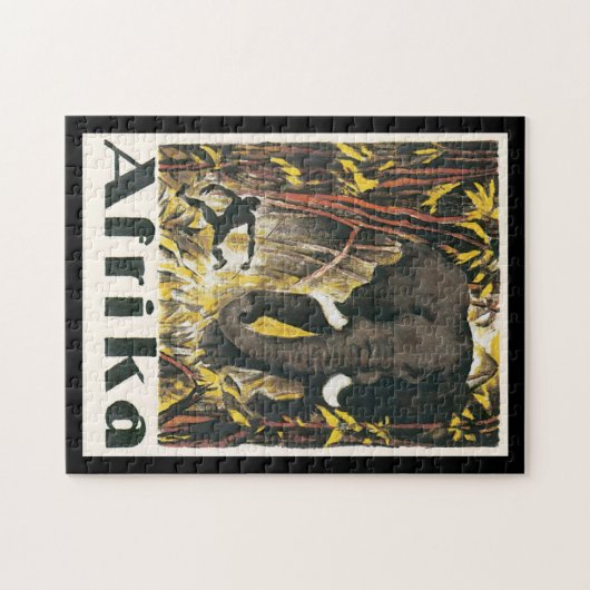 Afrikaのヴィンテージ旅行ポスター ジグソーパズル (横)