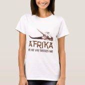 Afrikaはnie virのいくじなしです: アフリカのスプリングボックのスカル tシャツ (正面)