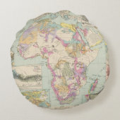 Afrika -アフリカの地図書の地図 ラウンドクッション (裏面)