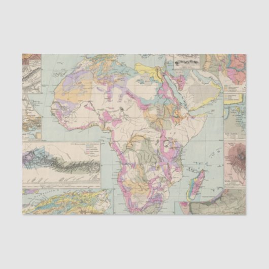 Afrika -アフリカの地図書の地図 薄葉紙 (正面)