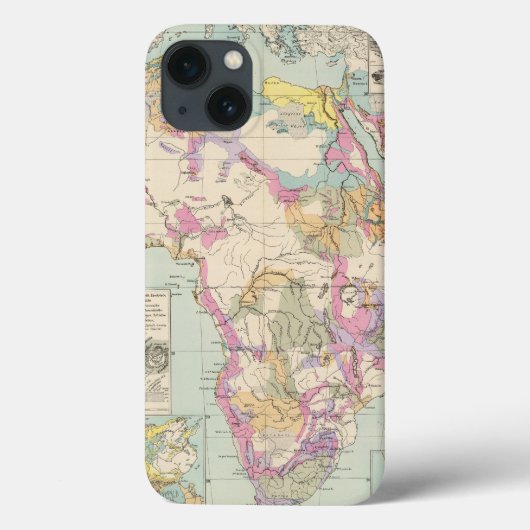 Afrika -アフリカの地図書の地図 Case-Mate iPhoneケース (裏面)