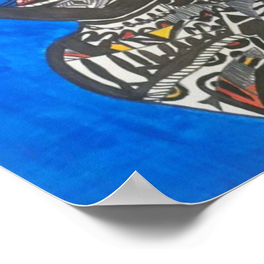 afrika blue ポスター (角)