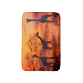 Afrika Safari Steppe Giraffen Badvorleger バスマット (正面縦)