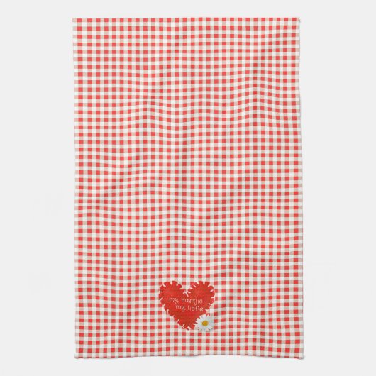 Afrikaanse Liefde / Romanse - My Hartjie My Liefie キッチンタオル (縦)