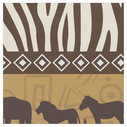 Afrikanのサファリの生地 ファブリック (クローズアップ)