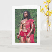 "Afrikan "としてデイヴィッドAdomah カード (黄色い花)