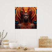 Afrikanische Königin' – Eleganz und Tradition ポスター (キッチン)