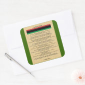 AfriMex Urbanoクワンザシリーズ4ステッカー スクエアシール (封筒)