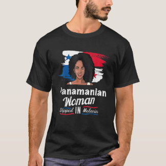 afroラテンアメリカ系女性パナマ女性はメラニン・ブラックに浸った tシャツ