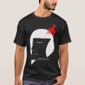 AFRO顔ひげヘアピックモラル音楽DJスタイル Tシャツ (正面)