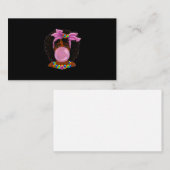 Afro African American Black Woman Ribbon Autism 名刺 (正面/裏面)