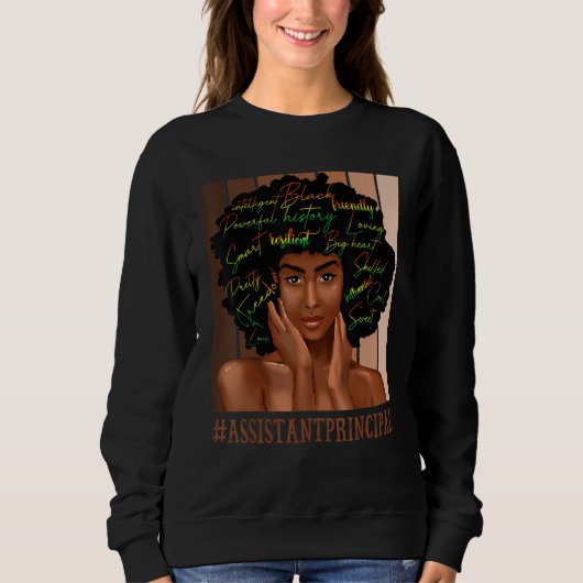 Afro African American Women Bl副校長 スウェットシャツ (正面)