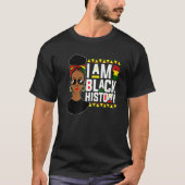 Afro American Afrocentric I Am Black History Month Tシャツ (正面)
