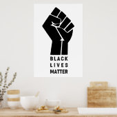afro american fist black lives matter symbol prote ポスター (キッチン)