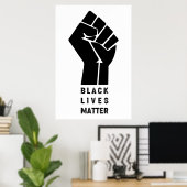 afro american fist black lives matter symbol prote ポスター (ホームオフィス)