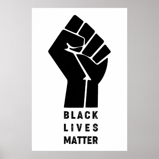 afro american fist black lives matter symbol prote ポスター (正面)
