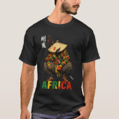Afro American Samurai Warrior Katana Anime Japanes Tシャツ (正面)