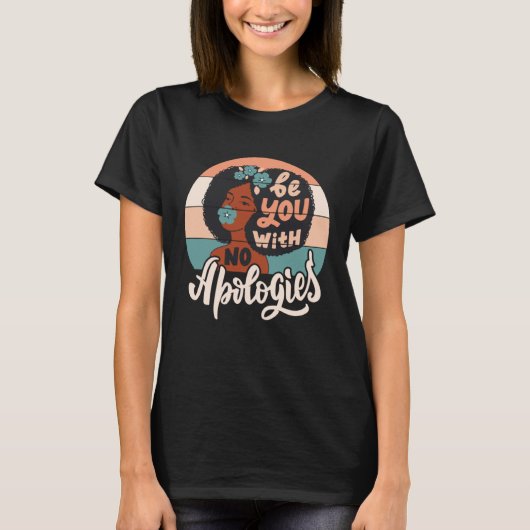 Afro American Woman Inspirational Positive Quote M Tシャツ (正面)