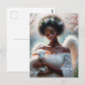 Afro Angel with Lamb Postcard ポストカード (正面/裏面)