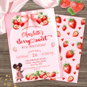 Afro Baby Berry Birthday - Berry Sweet 招待状