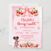 Afro Baby Berry Birthday - Berry Sweet 招待状 (正面)