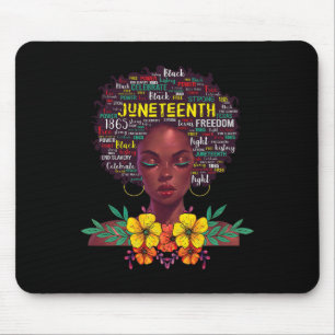 Afro Beautiful Black P女性用のジュネーブ12番目のシャツ マウスパッド