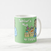 Afro Blackカリブの先生in彼の教室 コーヒーマグカップ (正面右)