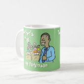 Afro Blackカリブの先生in彼の教室 コーヒーマグカップ (正面左)