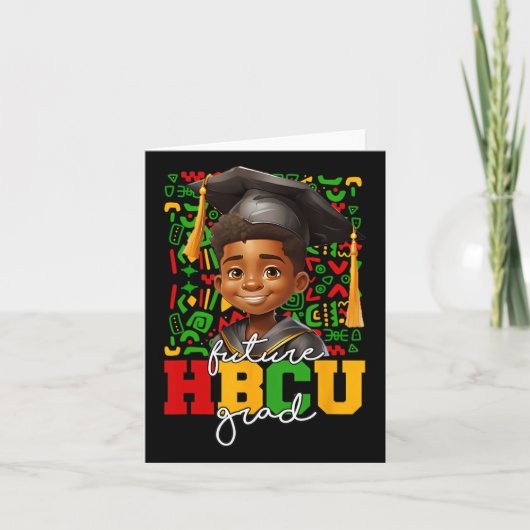 Afro Black Boy College Graduation Future Hbcu Grad カード (正面)