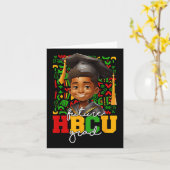 Afro Black Boy College Graduation Future Hbcu Grad カード (黄色い花)