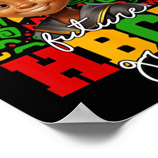 Afro Black Boy College Graduation Future Hbcu Grad ポスター (角)