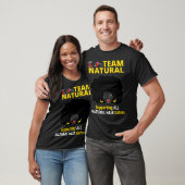Afro Black Girl Team Natural Supporting Natural Ha Tシャツ (ユニセックス)