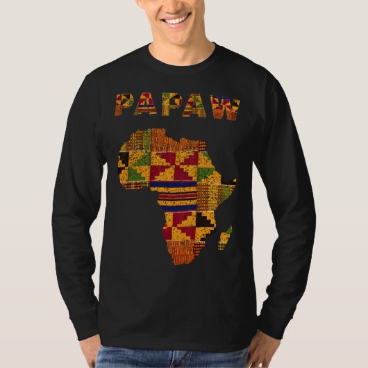 Afro Black Papaw African Ghana Kente Cloth Family  Tシャツ (正面)