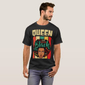 Afro Black Queen Melanin Anti Rassism African Woma Tシャツ (正面フル)