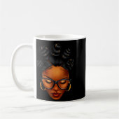 Afro Black Woman African Black History Month Melan コーヒーマグカップ (左)