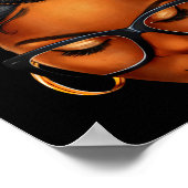 Afro Black Woman African Black History Month Melan ポスター (角)