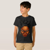 Afro Black Woman African Black History Month Melan Tシャツ (正面フル)