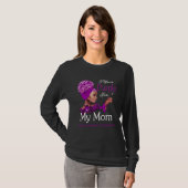 Afro Black Woman Purple For Mom Crohns Disease Awa Tシャツ (正面フル)