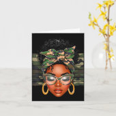 Afro Black Women African American Black History Mo カード (黄色い花)