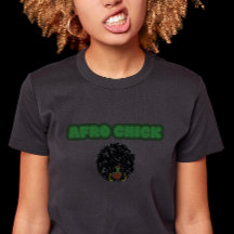 Afro Chick – ブラックBella+Canvas Women's Slim Fit