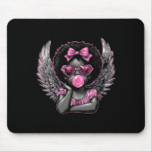 Afro Cupid With Sungles Blowing Bubble Gum Valenti マウスパッド (正面)