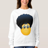 afro emoji woman sweatshirt スウェットシャツ (正面)