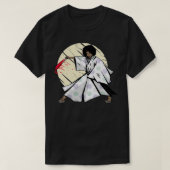 Afro Female Samurai Black Warrior  Tシャツ (デザイン正面)