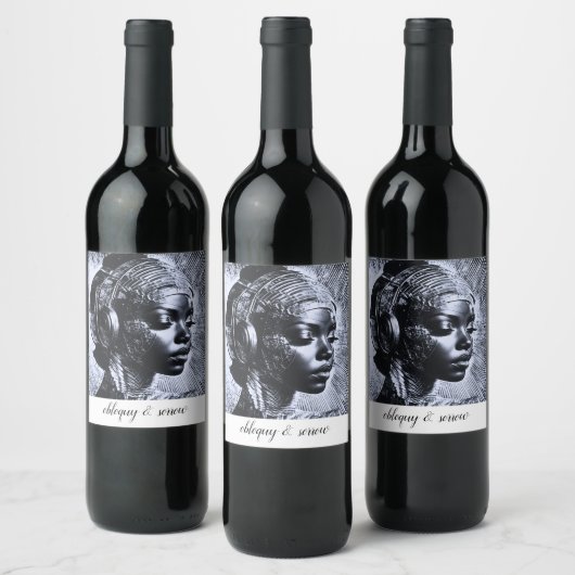 Afro-futurism Book Title Parody ワインラベル (ボトル)