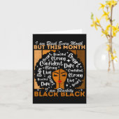 Afro Girl Blackity Black毎月黒歴 カード (黄色い花)