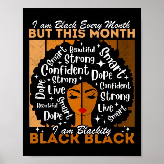 Afro Girl Blackity Black毎月黒歴 ポスター (正面)