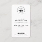 Afro Hair Girl Hairstylistヘアサロン追加ロゴ 名刺 (裏面)