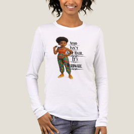 Afro Isn't Just Hair It's Hardware トライブレンドTシャツ