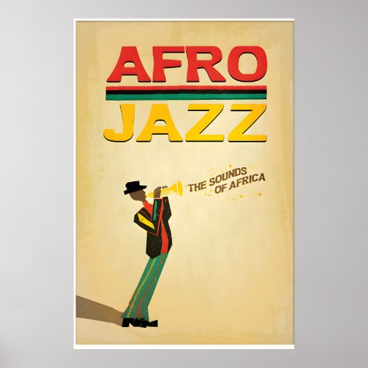 Afro Jazz Inspired Original Design Print -Print ポスター (正面)