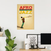 Afro Jazz Inspired Original Design Print -Print ポスター (ホームオフィス)